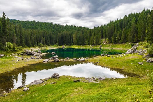 landscape the wild nature lake Misurina in the Alps