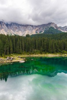 landscape the wild nature lake Misurina in the Alps