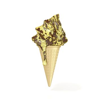 Soft serve ice cream. 3D render isolated on white background