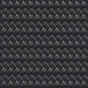 Black abstract tile background. 3D render illustration