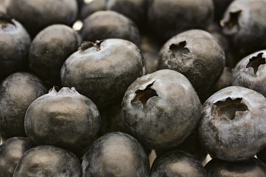 Close up of fresh sweet blueberries background