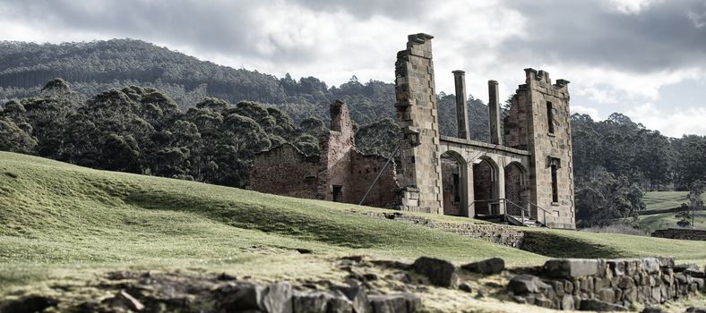 Port Arthur the old convict colony and historic jail located in Tasmania, Australia