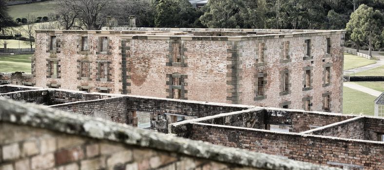 Port Arthur the old convict colony and historic jail located in Tasmania, Australia