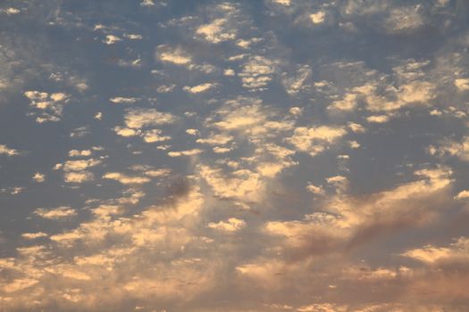 Sunset sky under the sea