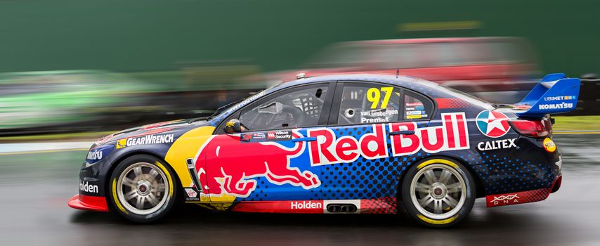 MELBOURNE, AUSTRALIA – SEPTEMBER 18, 2016. Red Bull Racing driver SHANE VAN GISBERGEN (97) during race 20, Sandown 500 for the Supercar Championships.