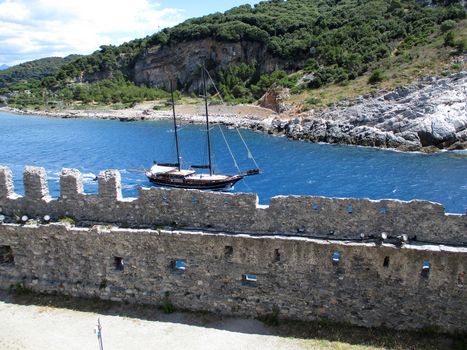 view of the coast and sea around Portovenere