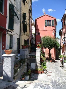 streets and alleys of Portovenere, Liguria, italy