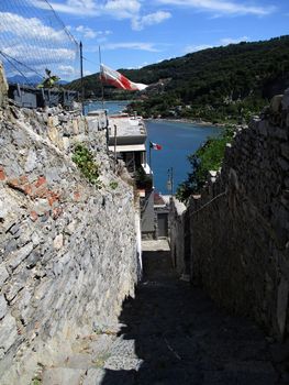 streets and alleys of Portovenere, Liguria, italy