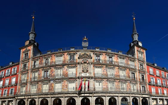 The center of Old Madrid, the square has a square shape, with spectacular buildings