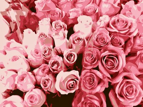 fresh pink roses for your love one