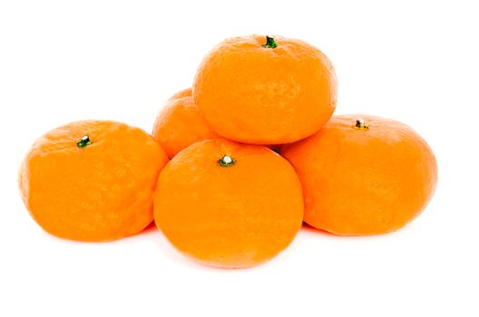 tangerine fruit isolated on white background