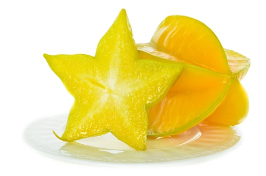 The star fruit is rich in juice.
