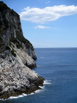 view of the coast and sea around Portovenere, Liguria, Italy