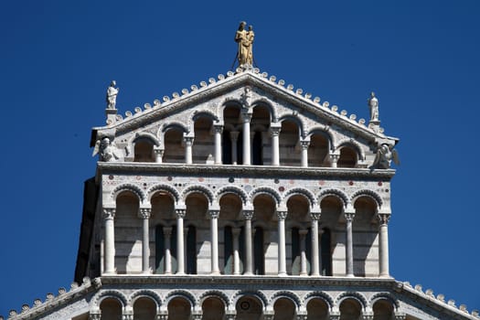 Top of cathedral of Pisa, Tuscany, Italy