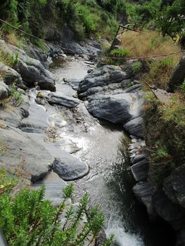 creek in Vernazza, 5 Terre Gulf, Liguria, Italy