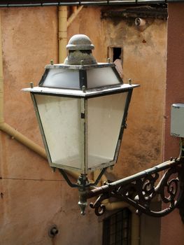 old lantern in the ancient village of the 5 lands. Italy