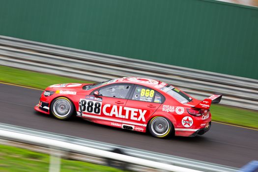 MELBOURNE/AUSTRALIA - SEPTEMBER 17, 2016: Supercars Race 20 -  Sandown 500 'Retro' Endurance race at Sandown raceway.