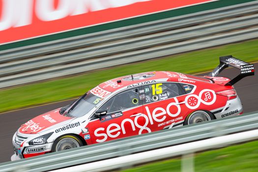 MELBOURNE/AUSTRALIA - SEPTEMBER 17, 2016: Supercars Race 20 -  Sandown 500 'Retro' Endurance race at Sandown raceway.