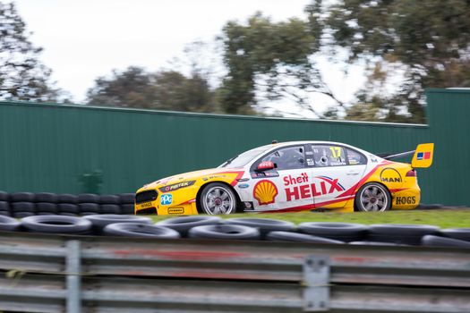 MELBOURNE/AUSTRALIA - SEPTEMBER 17, 2016: Supercars Race 20 -  Sandown 500 'Retro' Endurance race at Sandown raceway.