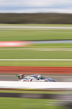 MELBOURNE/AUSTRALIA - SEPTEMBER 17, 2016: Supercars in qualifying race 2 for the Sandown 500 'Retro' Endurance race at Sandown raceway.