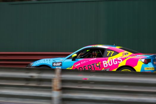 MELBOURNE/AUSTRALIA - SEPTEMBER 17, 2016: Toyota 86's in qualifying sessions for the Sandown 500 'Retro' Endurance race at Sandown raceway.