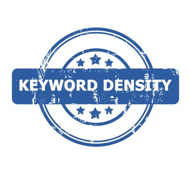Keyword Density Stamp with stars isolated on a white background.
