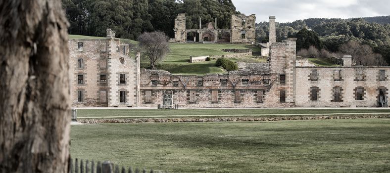 Port Arthur the old convict colony and historic jail located in Tasmania, Australia