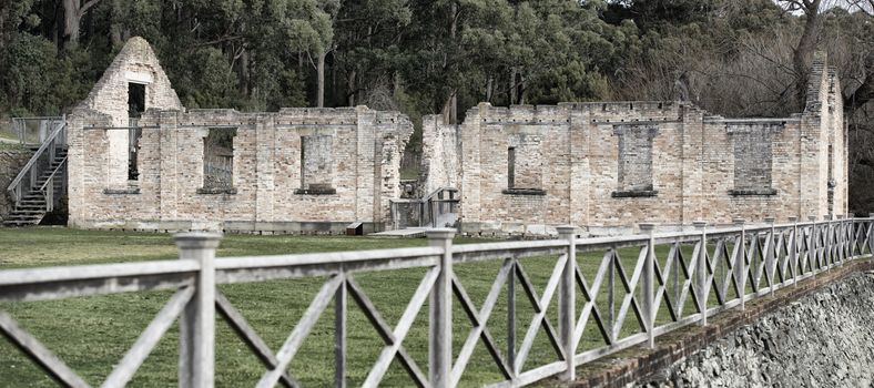 Port Arthur the old convict colony and historic jail located in Tasmania, Australia