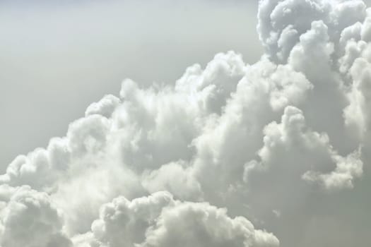 White cloud close up in sky for background