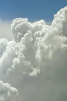 White cloud close up in sky for background