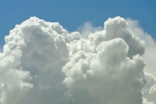 White cloud close up in sky for background