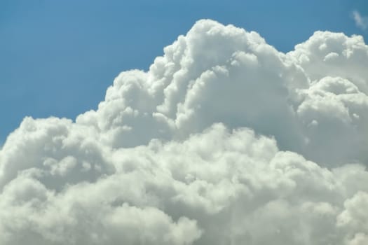 White cloud close up in sky for background