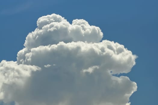 White cloud close up in sky for background