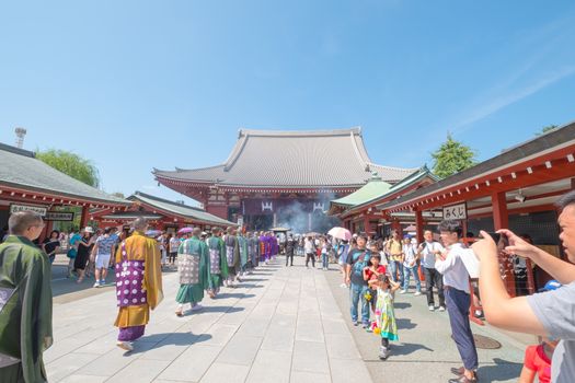 The Sensoji Buddhist Temple is the symbol of Asakusa,Tokyo,Japan;July 18,2016