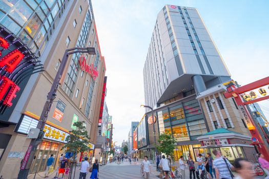 Shopping street in Asakusa Tokyo Japan-July3,2016