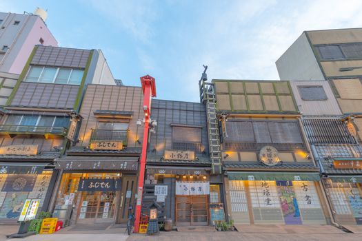 Shopping street in Asakusa Tokyo Japan-July3,2016