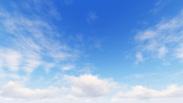 Cloudy blue sky abstract background, blue sky background with tiny clouds, 3d rendering

