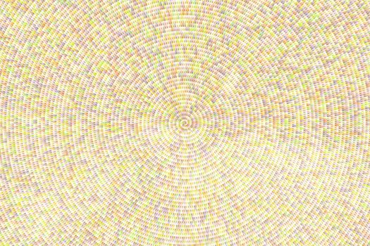 Woven spiral pattern in pastel colors strongly structured