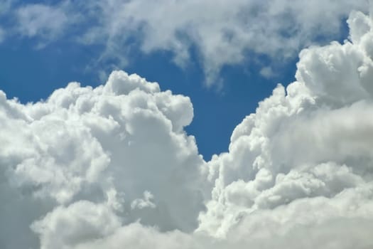 White cloud close up in sky for background