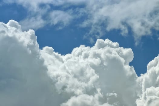 White cloud close up in sky for background