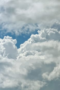 White cloud close up in sky for background