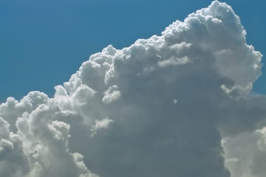 White cloud close up in sky for background