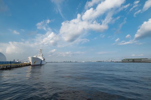 Yokohama Bay in Japan ,skyline