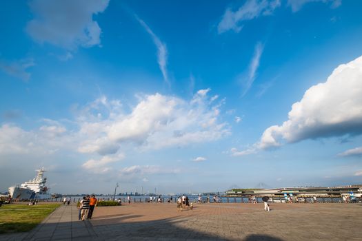 Yokohama Bay in Japan ,August 12nd 2016