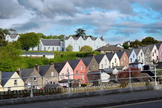 view of a cobh town street in county cork ireland from the catherdral