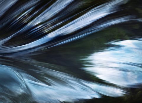 abstract background blur veil on the waves of the river