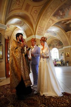 Before the wedding ceremony - inside church