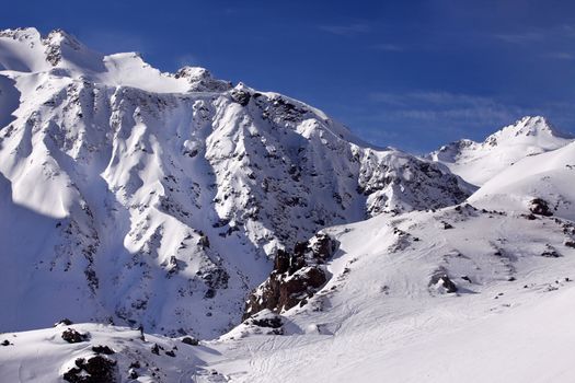 View on Elbrus Mount - the highest point of Europe. Russia. Caucasus.