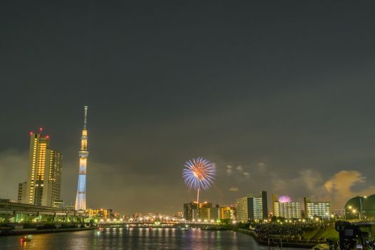 Firework Festival in Tokyo at sumida river,July 30,2016