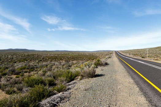 Blue Sky with a Road from Sutherland to Tankwa Karoo